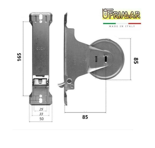 RUOTA MOLLA AVVOLGITORE PER TAPPARELLE AVVOLGIBILI INT. mm.165 MT.6 CON PLACCA