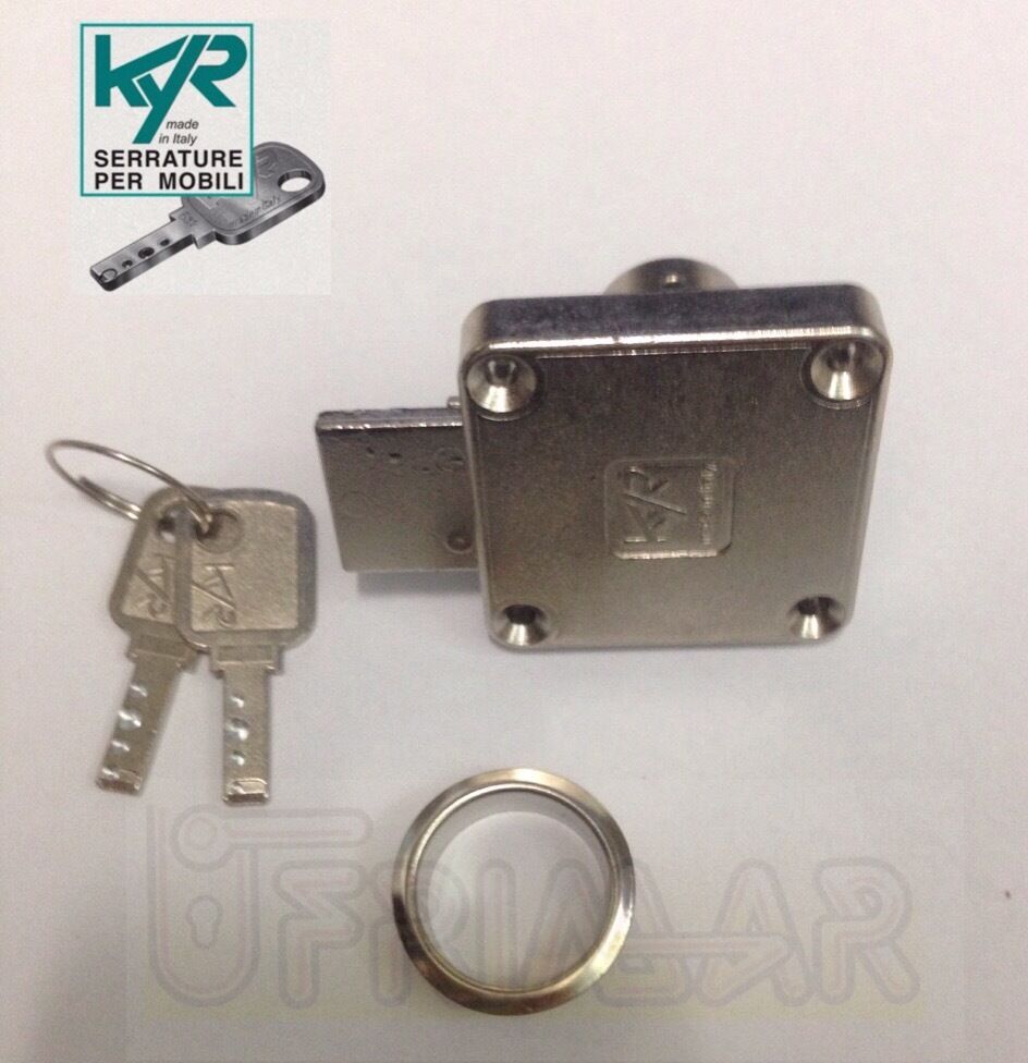 SERRATURA KYR ART.2.19 DA APPLICARE CON CILINDRO H.mm.26/31 D.19 PER CASSETTI