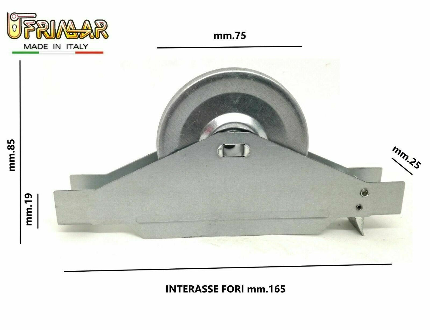 AVVOLGITORE PER TAPPARELLE SEMINCASSO int. mm.165 MT.8 PLACCA NERA METALLO