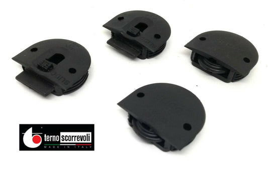KIT PER ANTE SCORREVOLI SOVRAPPOSTE TERNO SLIDO 682 684 PORTATA KG.30 NERO