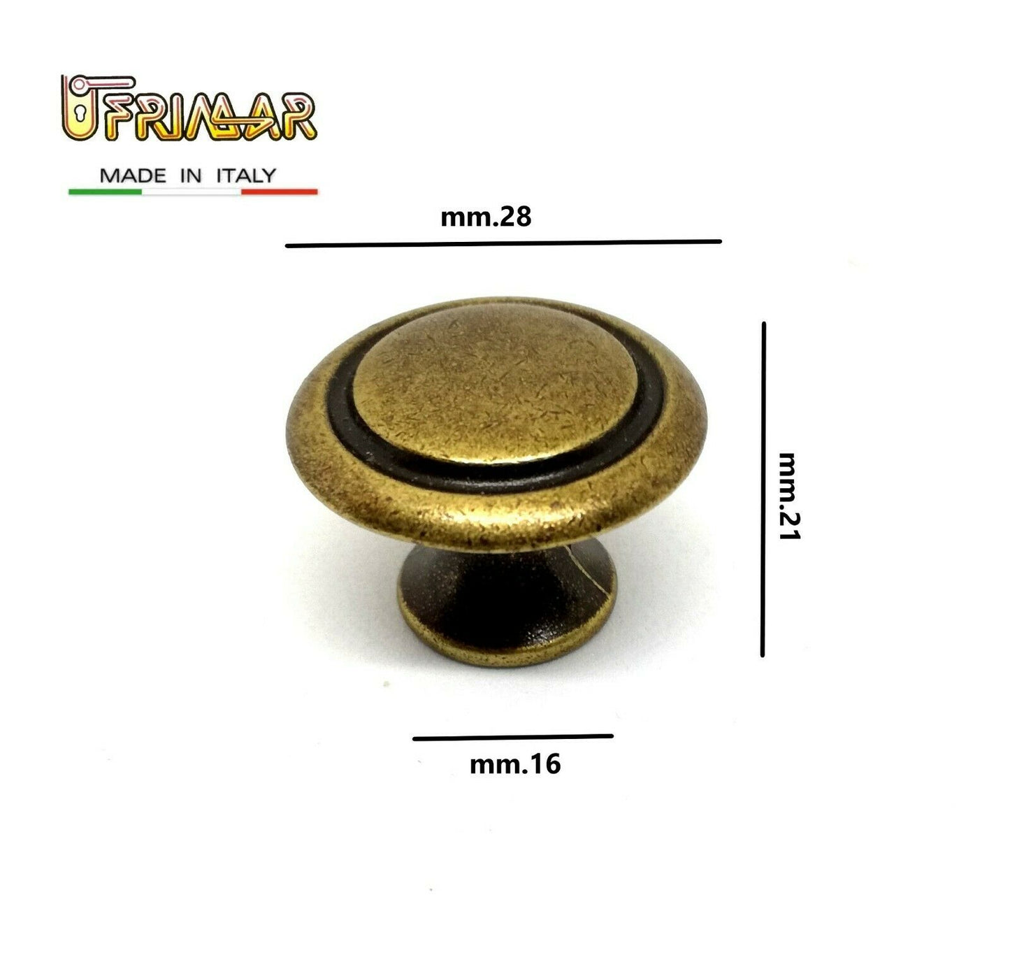 POMOLO PER MOBILI E ANTE BRONZO ORO STILE CLASSICO D.mm.28 TENTORI