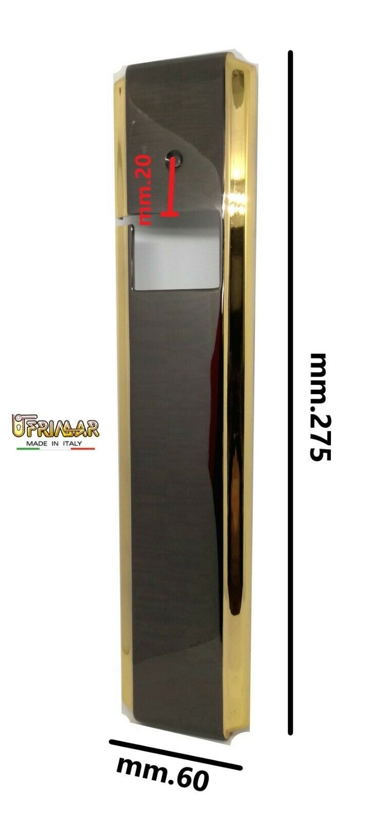 PLACCA AVVOLGITORE PER TAPPARELLE CANNA DI FUCILE+ ORO mm.275x60 UNIVERSALE