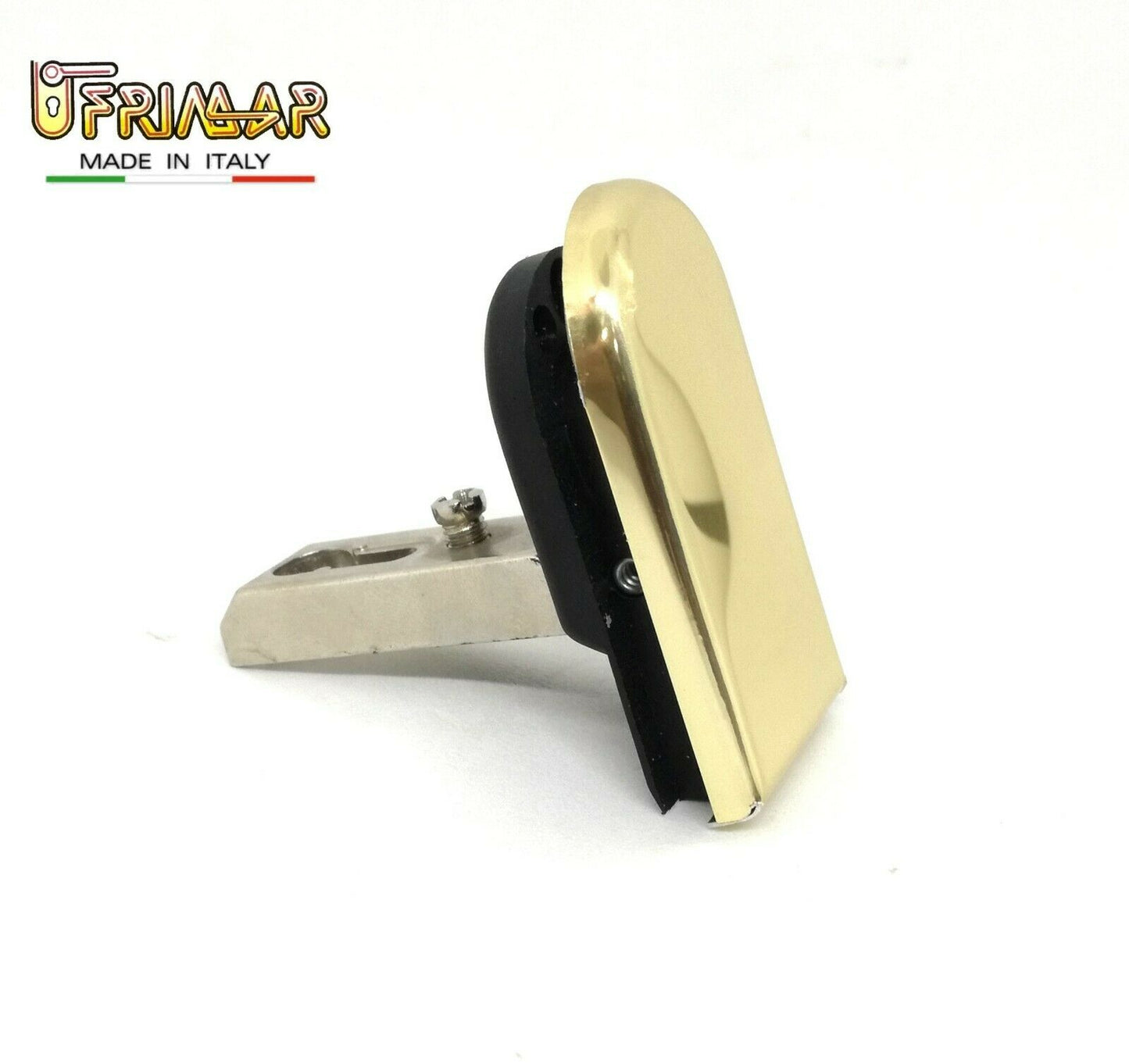 CERNIERA PER VETRO A SORMONTO BATTUTA ESTERNA FORO 20x47 ORO PER ANTA VETRO TM