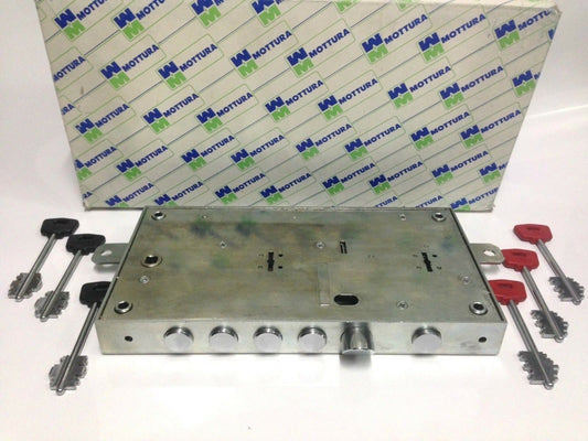 SERRATURA MOTTURA DI SICUREZZA 595 28 DOPPIA CHIUSURA DOPPIA MAPPA DX/SX