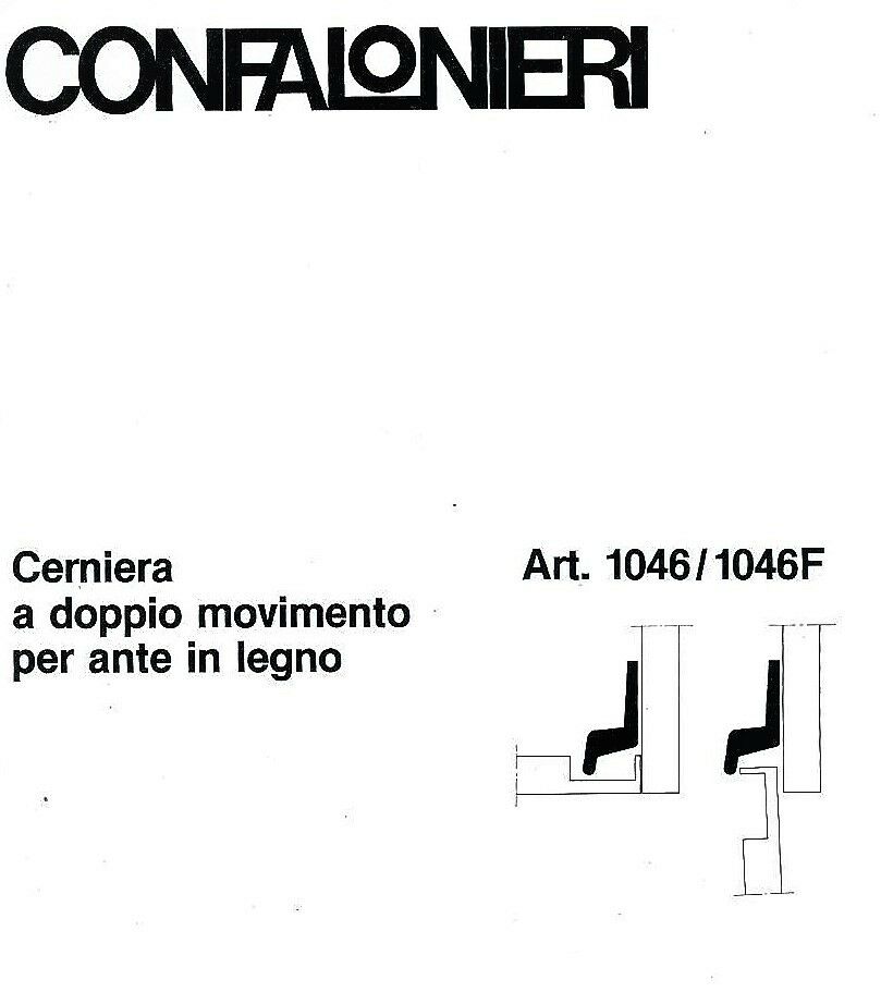 CERNIERA CONFALONIERI UCG 1046 PER ANTA LEGNO BATTUTA INTERNA FORO 35