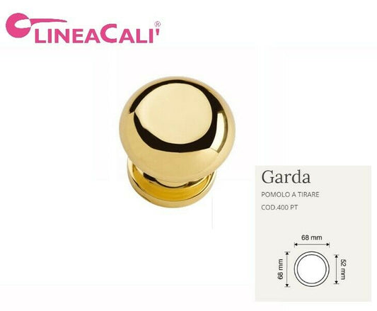 Pomolo per porta LINEA CALI' GARDA Ottone PVD d.mm.68 pomolo fisso base d.mm.50