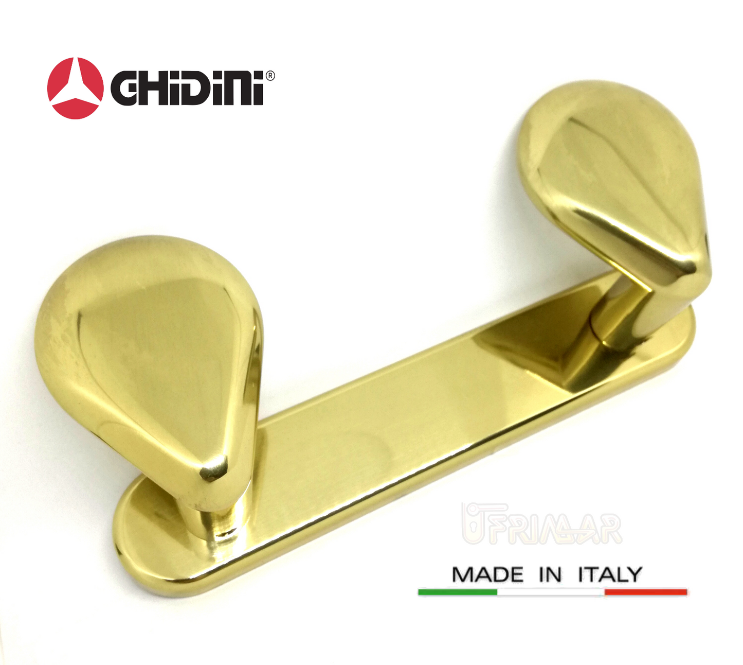 APPENDIABITI PORTABITO A MURO GHIDINI CADDY in Ottone Made in Italy Appendiabito