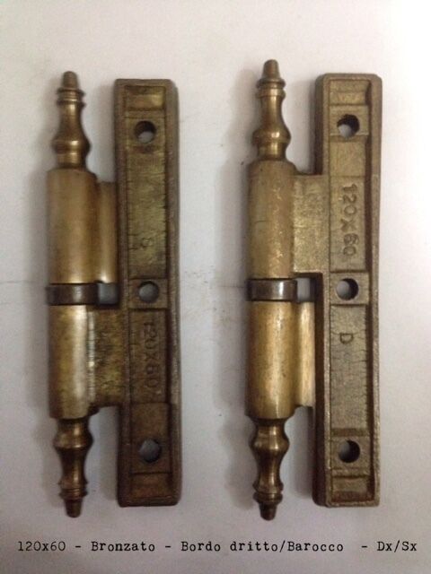 CERNIERA POMELLA IN OTTONE 120x60 PER PORTE IN LEGNO DX/SX BAROCCO BORDO DRITTO
