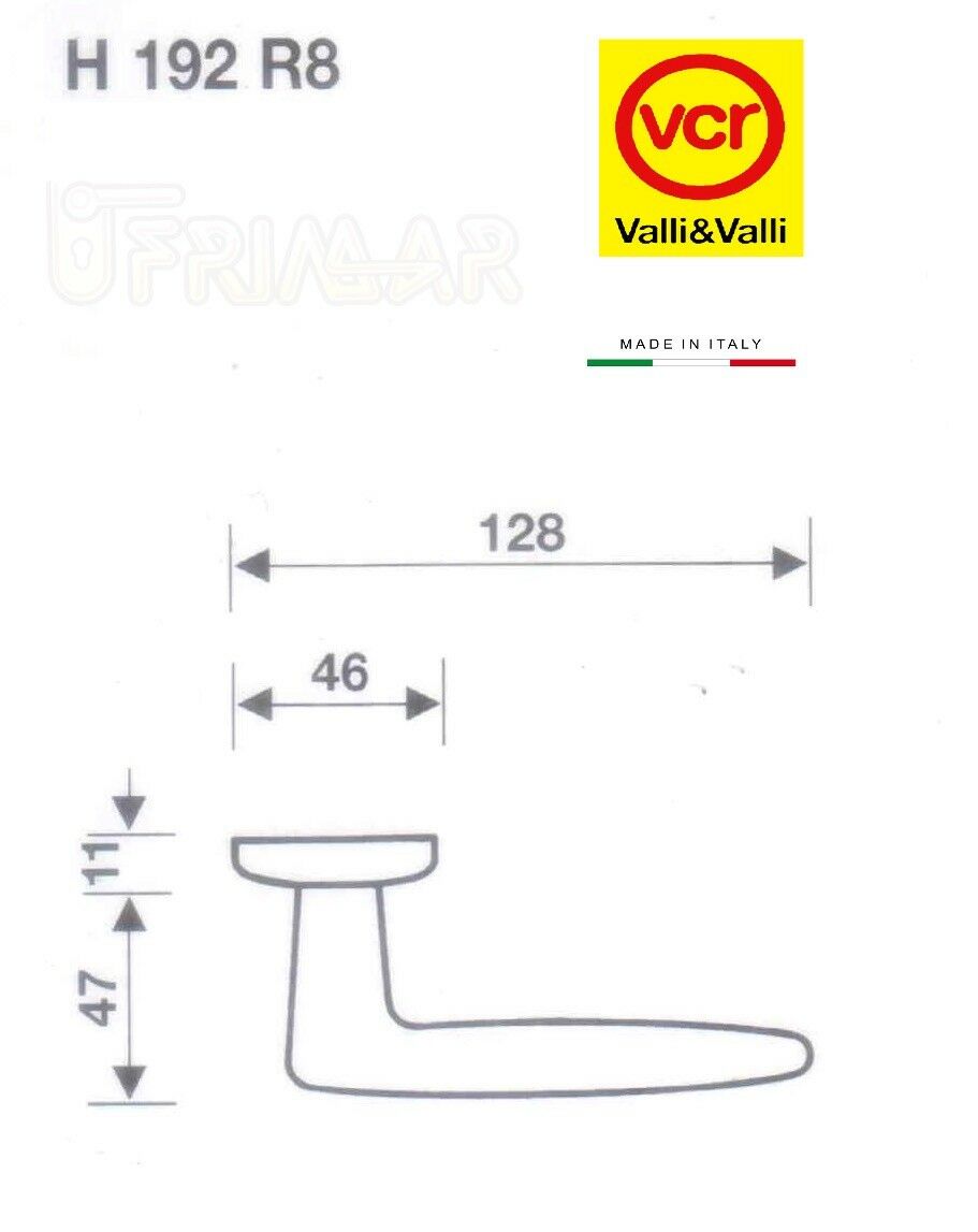 Maniglia porta Valli & Valli Prunus H192 R8 Ottone lucido Valli e Colombo VCR