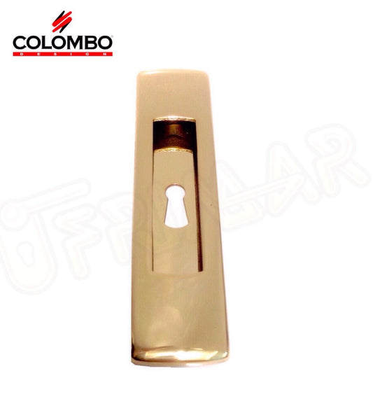 MANIGLIA INCASSO PER PORTE SCORREVOLI COLOMBO ID111CF OTTONE L. CON FORO CHIAVE