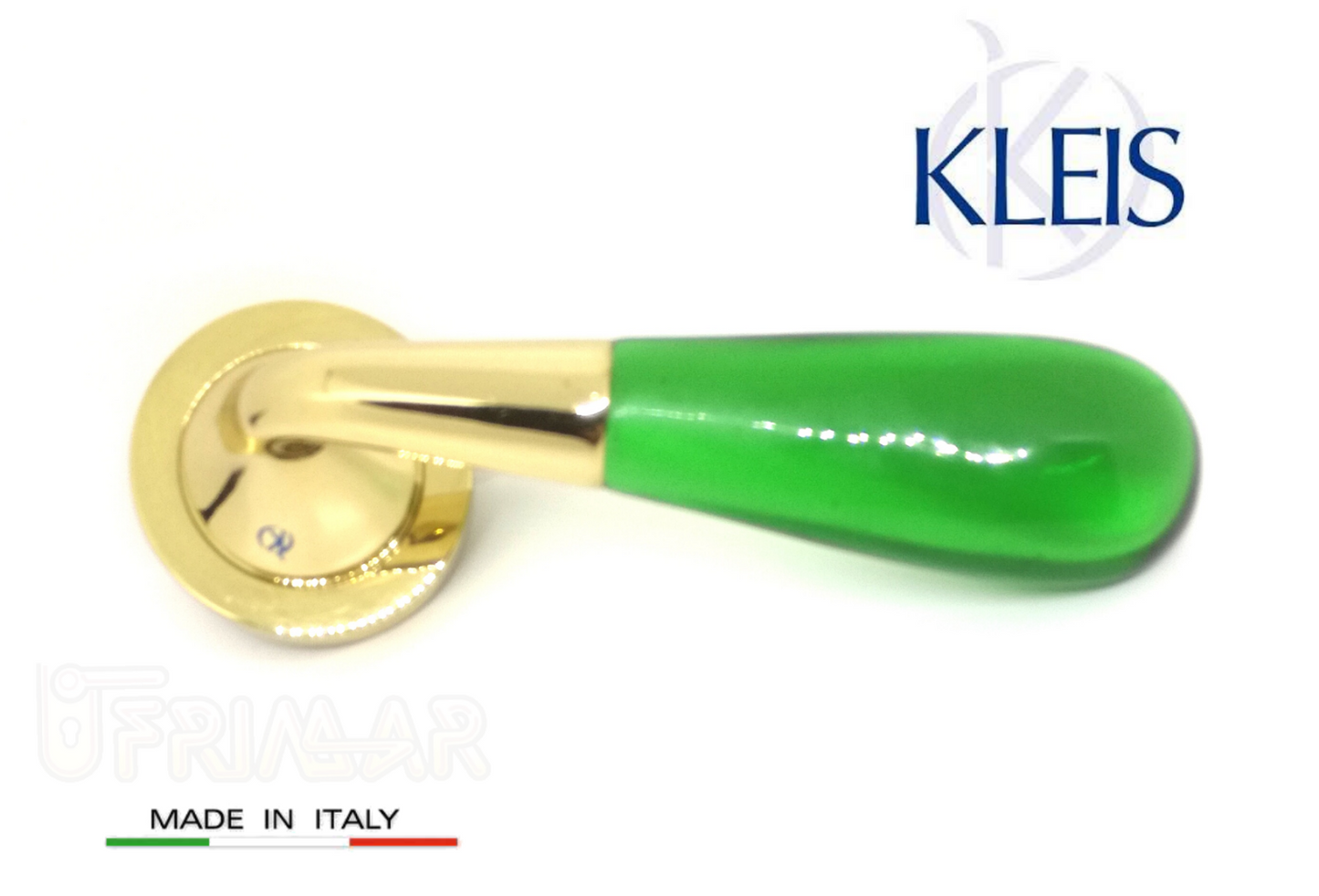 Maniglia KLEIS GEMMA art. 0021001 Ottone + Vetro verde maniglie per porte porte