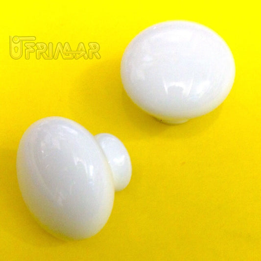 POMELLO CERAMICA PORCELLANA BIANCA D.mm.33 PER ANTA CUCINA BAGNO Made in Italy