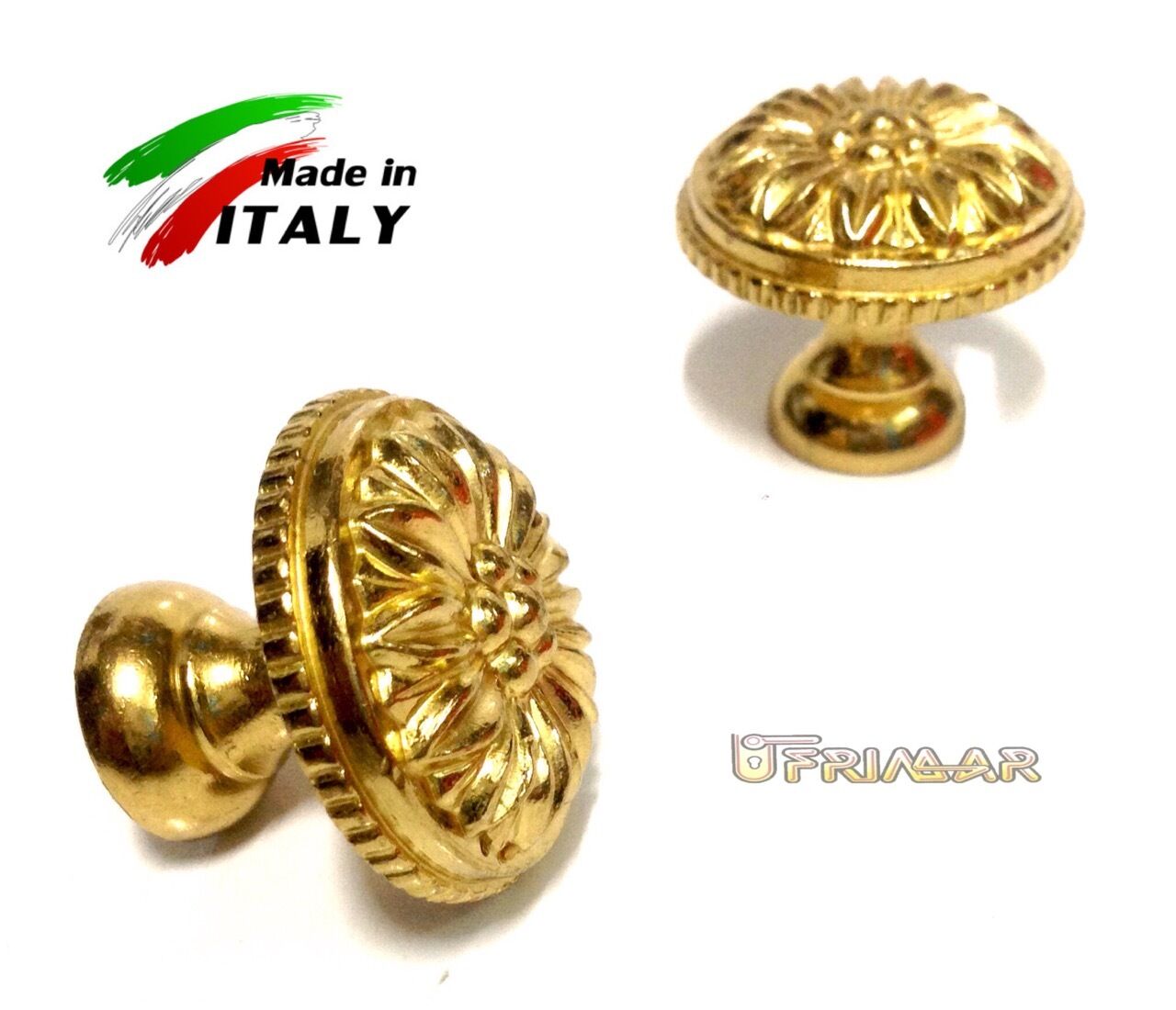 POMELLO PER CASSETTO MOBILE E ANTE IN OTTONE STILE CLASSICO D.mm.35 OMP ART.130