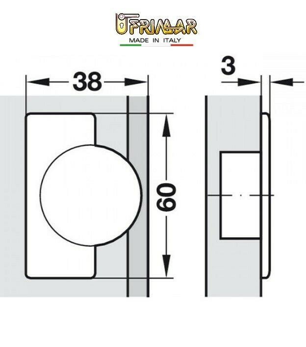 CERNIERA MEPLA NEXIS PER ANTE CON BATTUTA FORO mm.35 BRONZATA 6622808000 AP.270°