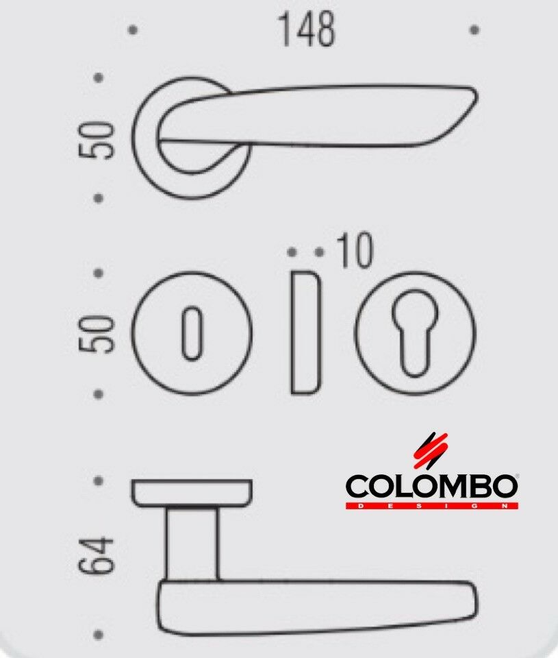 MANIGLIA PER PORTA COLOMBO DESIGN DAYTONA PF11R CROMAT design PININFARINA