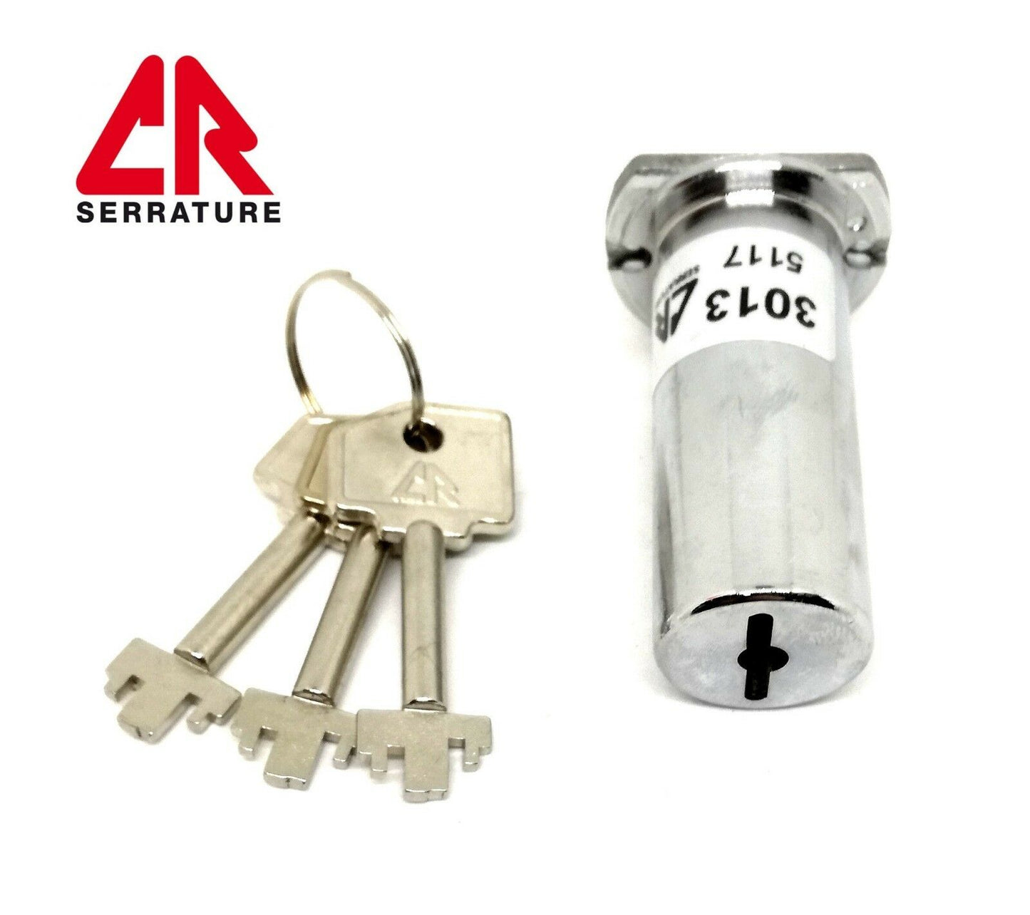 CILINDRO CR 20CR60/3 RICAMBIO PER SERRATURA A POMPA CR SPESSORE PORTA CM.6
