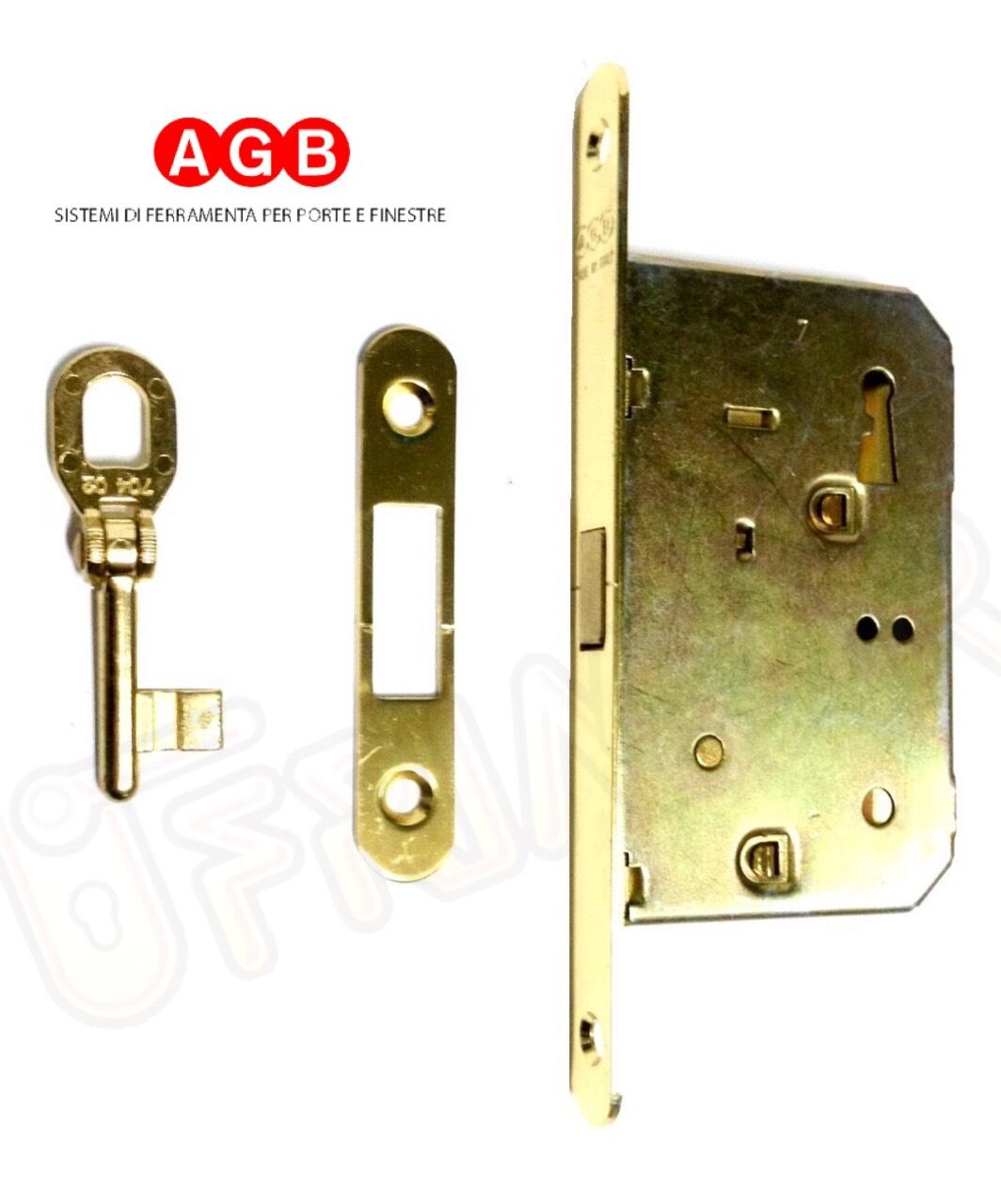 Serratura Gancio Yale Incasso B00702 Agb Per Porta Scorrevole Modello 701 Bordo Tondo Cilindro Frontale 22x168 Mm Entrata 50 Mm Acciaio Colore Nichelato - Foto 7