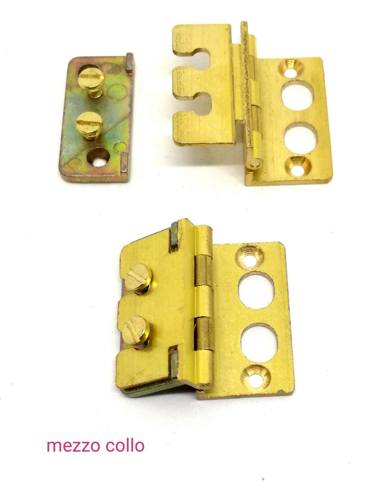 CERNIERE PER MOBILI ANTICHI OTTONATA COLLO ALTO mm.40x40 CON BATTUTA E BASE CSS