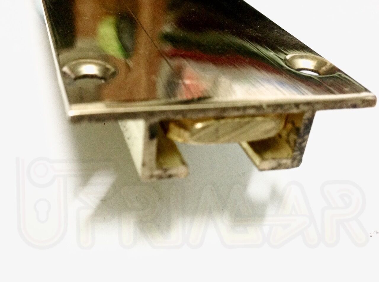 CHIUSURA CATENACCIO VERTICALE SOTTOLASTRA DA CM.25 E 30 OTTONE LUCIDO ART.72