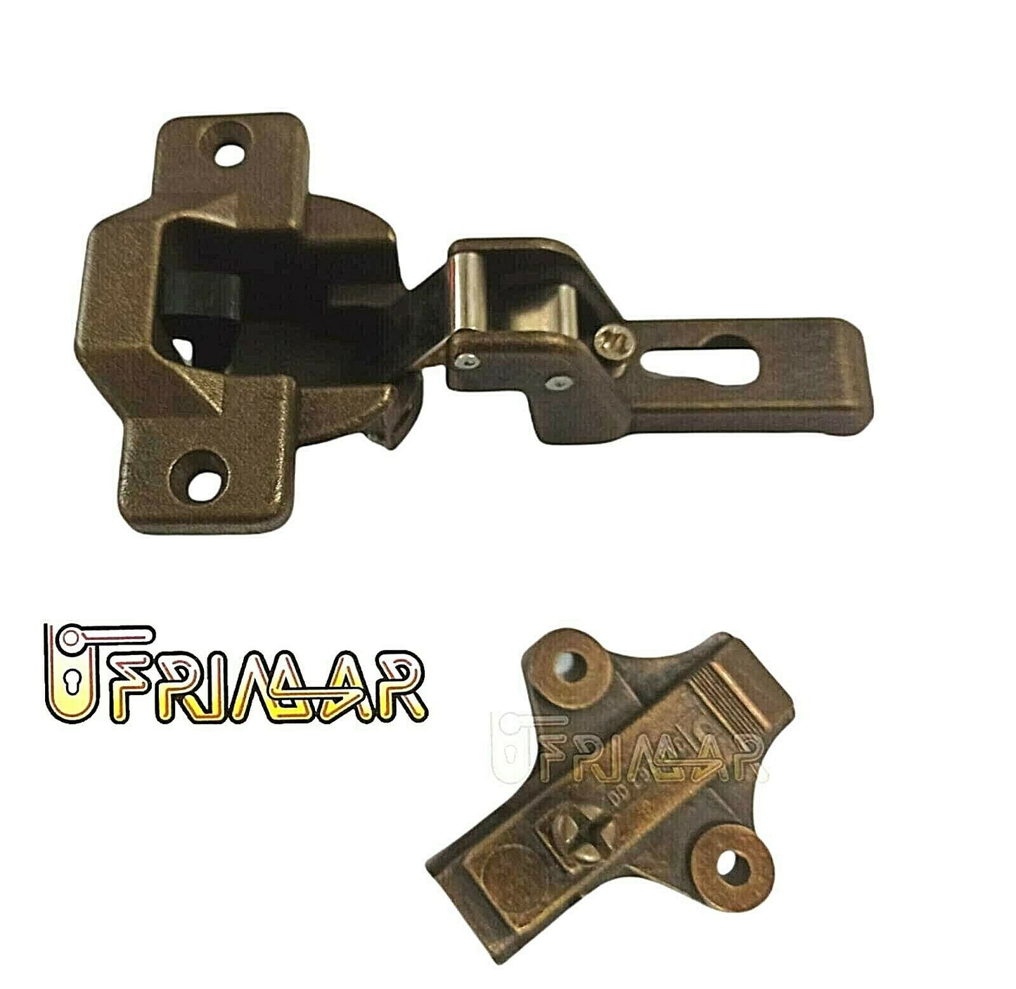 CERNIERA MEPLA PER ANTE CON BATTUTA 651.210.66 FORO mm.35 + BASE 65121066 BRONZ
