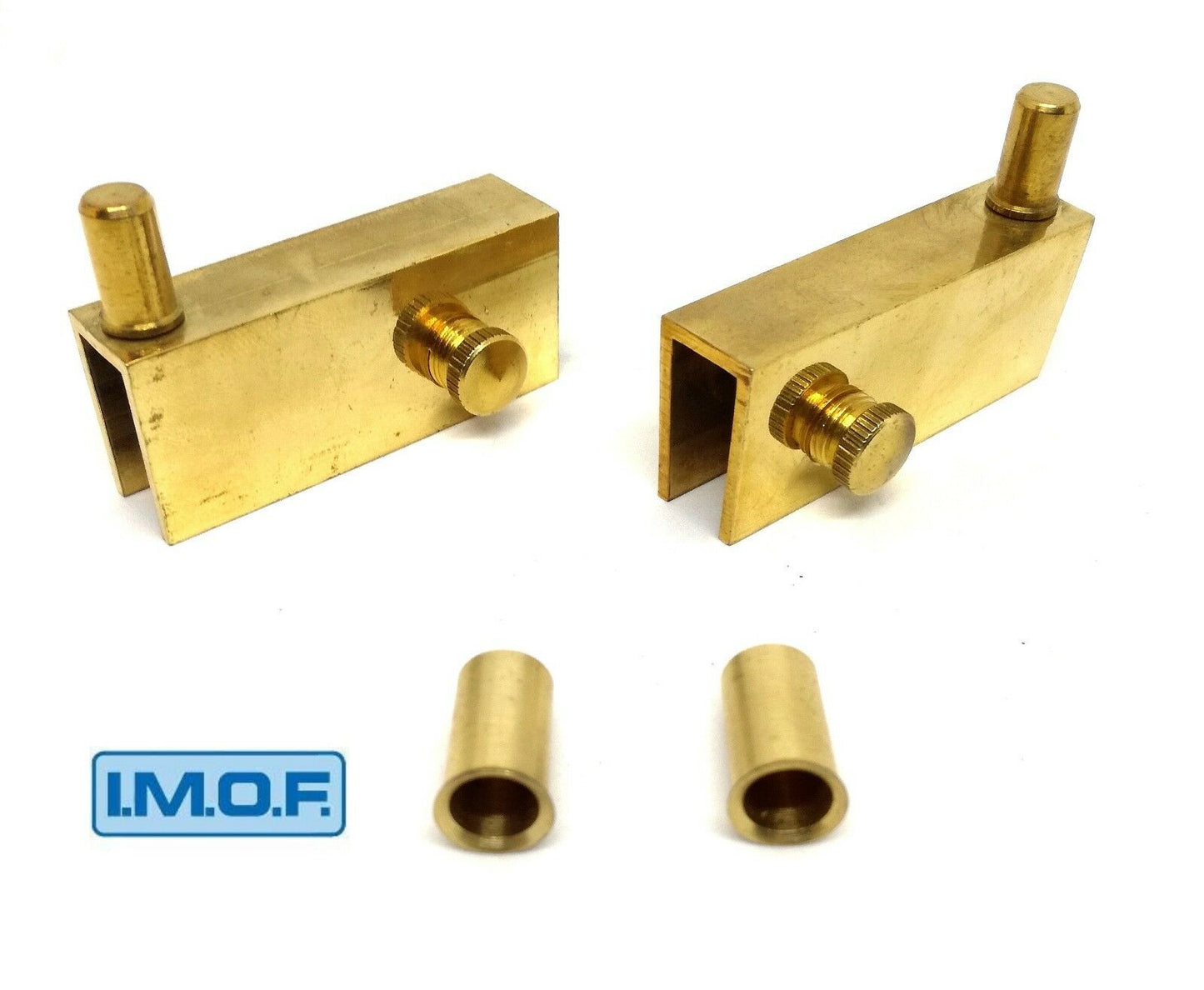 CERNIERA PER VETRI A MORSETTO IN OTTONE IMOF SPESS. MAX VETRO mm.10 COPPIA DX/SX