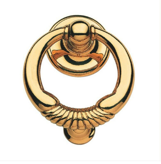 BATTENTE PER PORTA PORTONE PORTO DIAMETRO mm.120 OTTONE PVD BATTACCHIO MANIGLIA