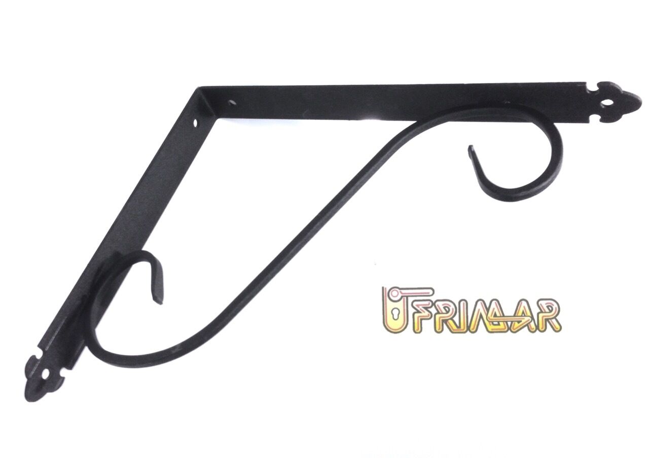 REGGIMENSOLA FERRO BATTUTO cm.27,5x23 TIPO PESANTE VERNICIATO NERO GRAFITE