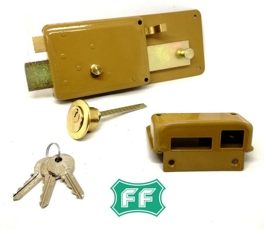 SERRATURA FF E.mm.50 MANDATA SCROCCO FERROGLIETTO CON CILINDRO COMP. WALLY 281B