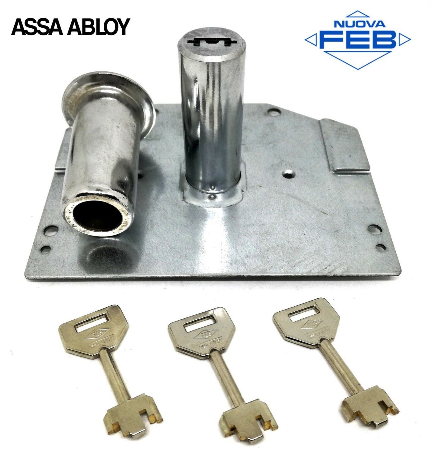 CILINDRO A POMPA NUOVA FEB 8309 RICAMBIO SERRATURA VIRO E FEB SPESS. PORTA mm.70