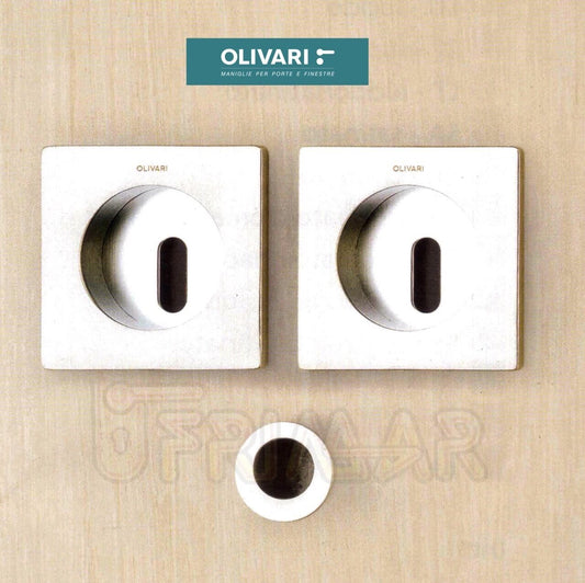 MANIGLIE INCASSO PORTE SCORREVOLI OLIVARI D130 GIOTTO QUADRO CA CROMO LUC.+SAT.