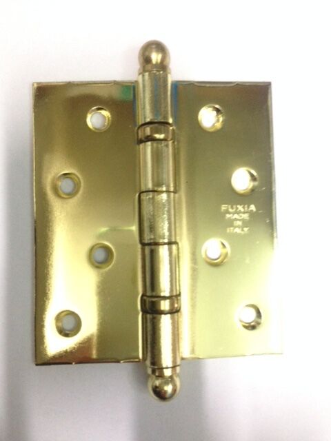 CERNIERA PER PORTA IN LEGNO CON CUSCINETTI 4x3,5" mm.102x89 FERRO OTTONATO FUXIA