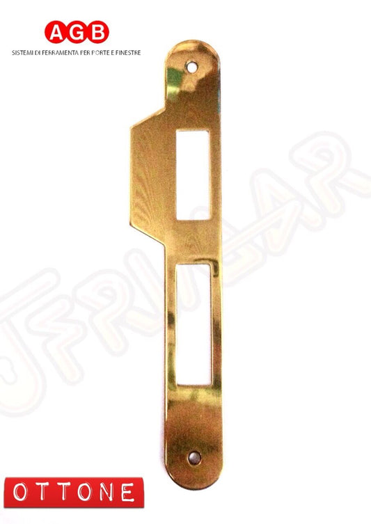 INCONTRO FRONTALE PER SERRATURA PATENT AGB CENTRO B010035010 mm.22x167 OTTONE