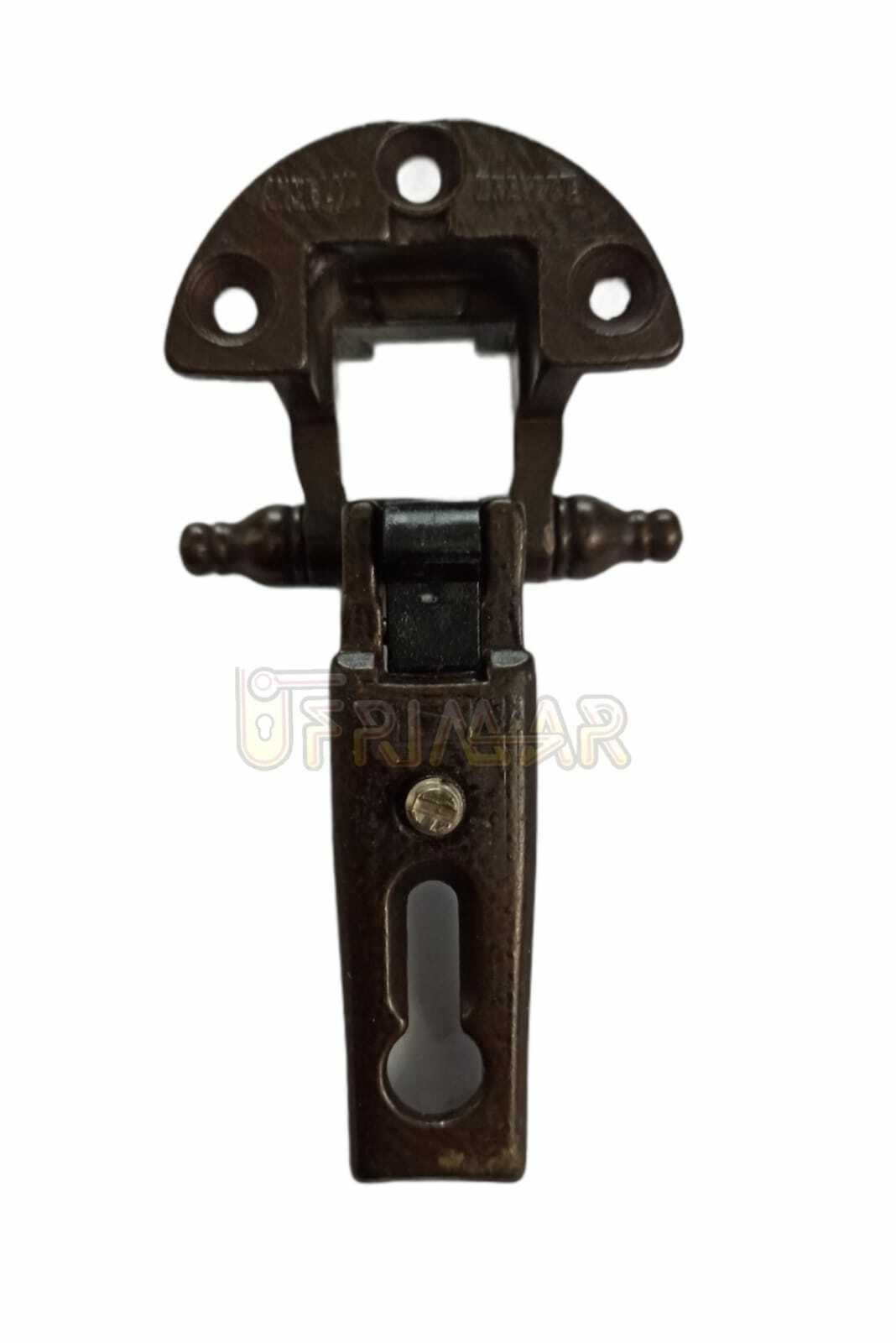 CERNIERA ANSELMI 255 ANTE CON BATTUTA FORO mm.27x20 BRONZO CON CRICCHETTO + BASE