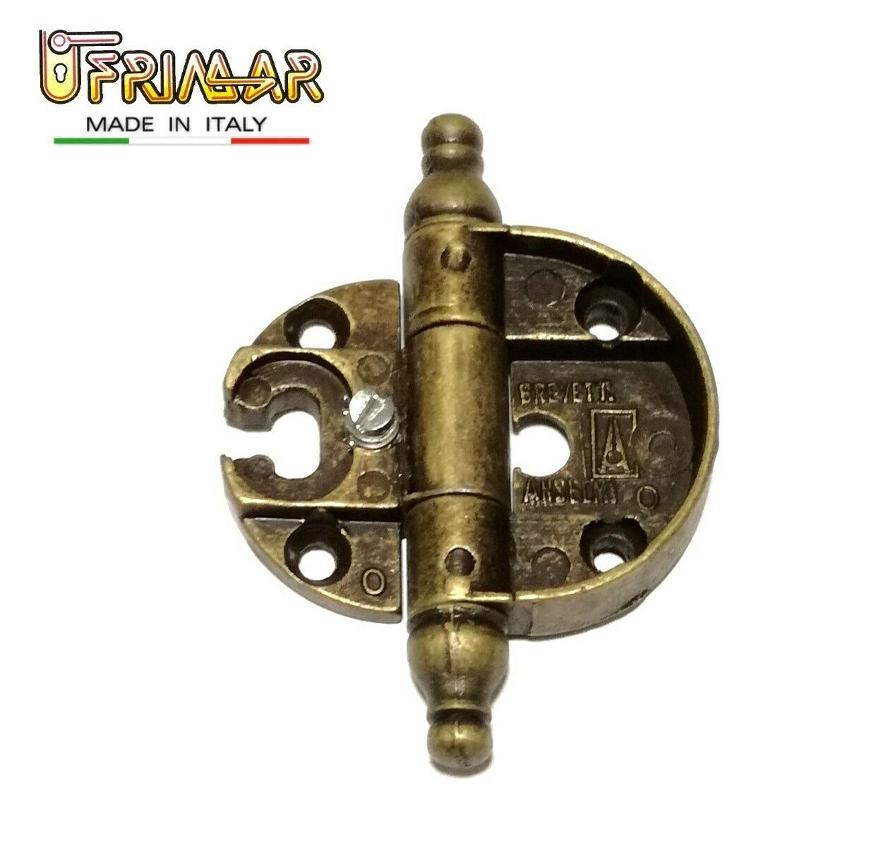 CERNIERE PER MOBILI ANTICHI PER ANTE BRONZO CHIARO D.mm.35 Gambo D.9 ANSELMI 231