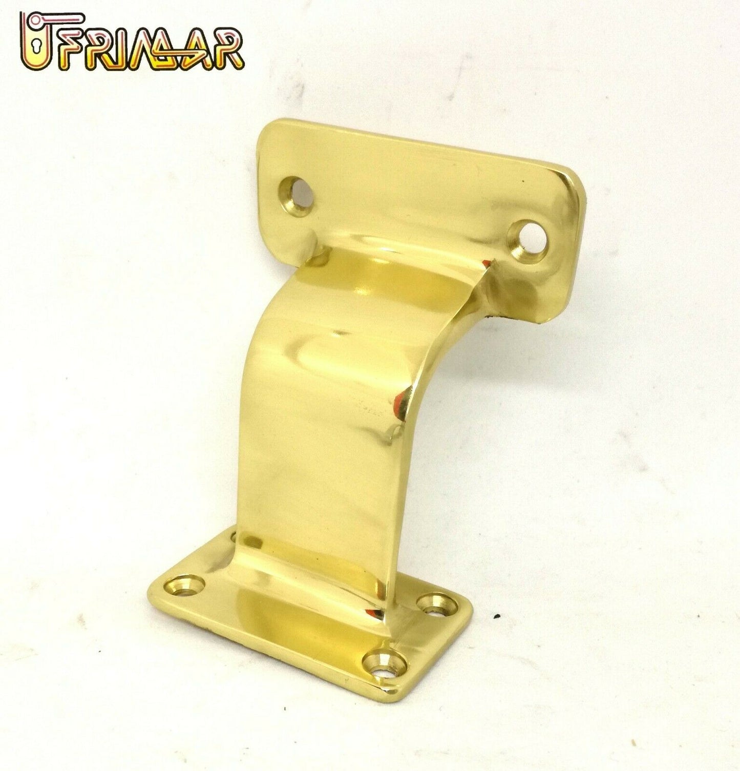 SUPPORTO PER CORRIMANO OTTONE LUCIDO STAFFA PER CORRIMANO IN LEGNO E039140