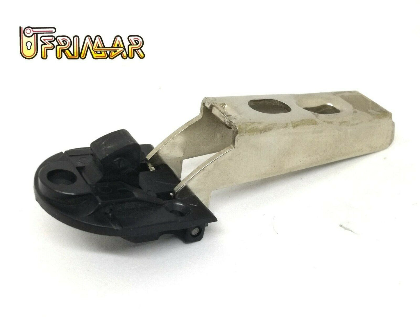 CERNIERA PER VETRO A SORMONTO BATTUTA ESTERNA CROMO SATINATO FORO D.28x20