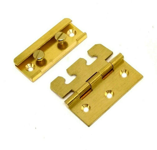 CERNIERE PER MOBILI ANTICHI OTTONE 1/2 COLLO mm.50x40 CON PIASTRA REGOLABILE CSS