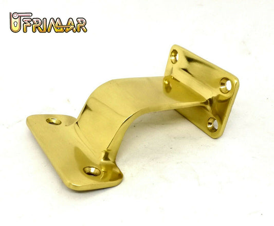SUPPORTO PER CORRIMANO OTTONE LUCIDO STAFFA PER CORRIMANO IN LEGNO E039140