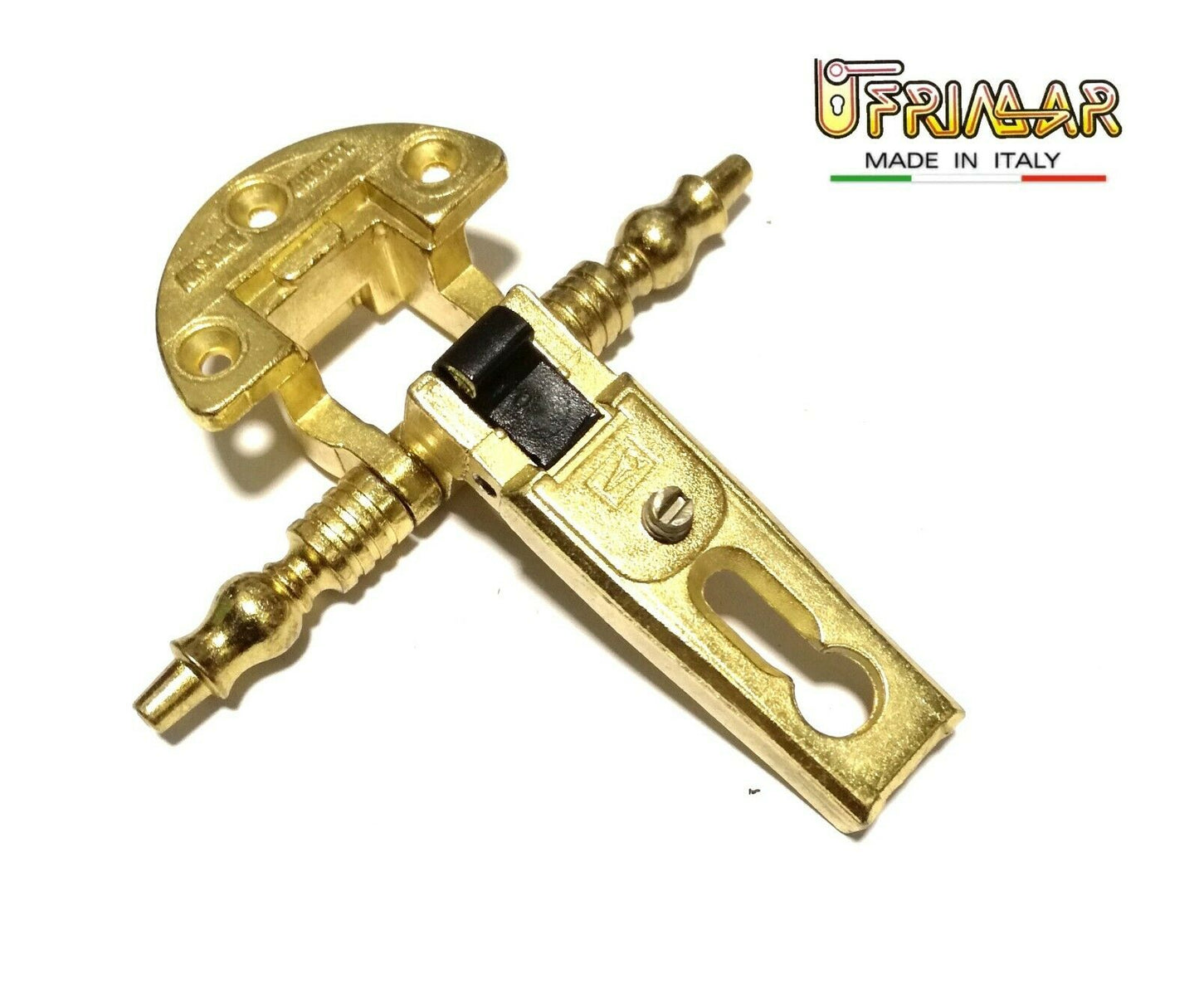 CERNIERA ANSELMI 255 PER ANTE CON BATTUTA FORO mm.27x13 DORATA GAMBO H.92