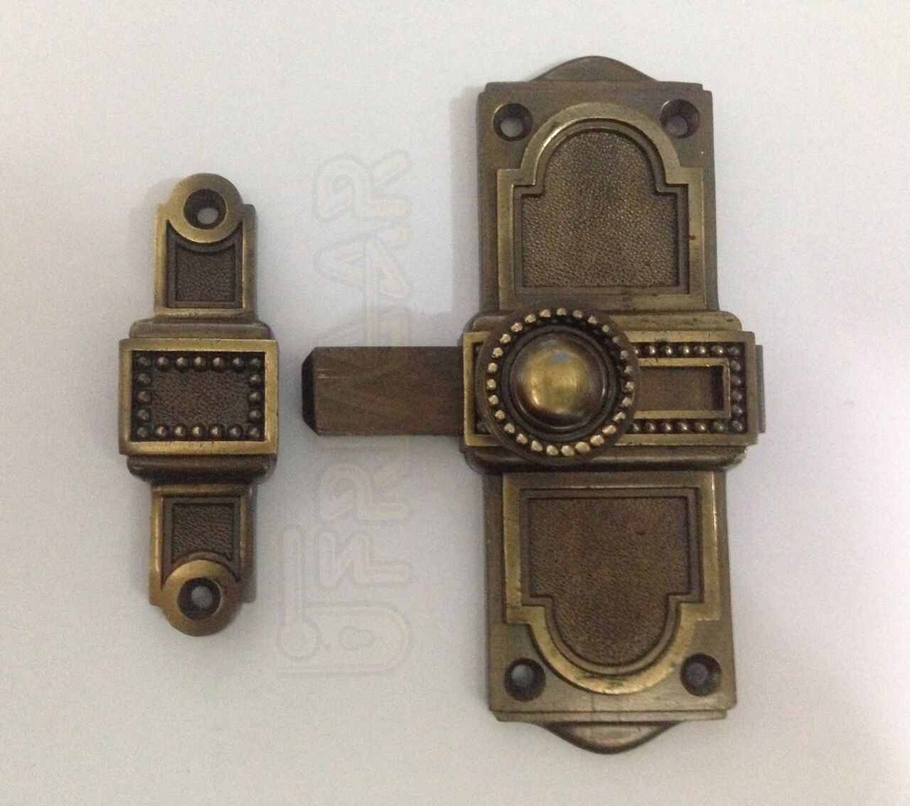 CATENACCIO CHIUSURA IN OTTONE BRONZATO SERIE VINTAGE LUNGHEZZA mm.75 H mm.120