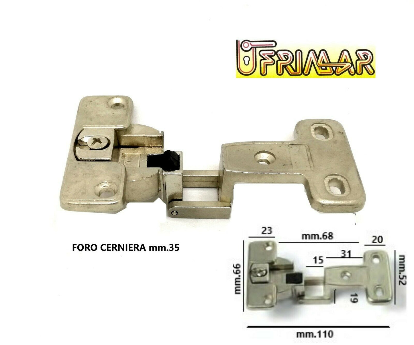 CERNIERA PER ANTA MOBILI UFFICIO ANTA SINGOLA A SORMONTO APERTURA 180° F.mm.35
