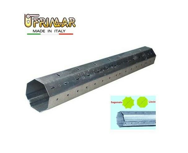 TUBO PER AVVOLGIBILE OTTAGONALE D.60 CM.160 LISCIO TUBO PER SERRANDA TAPPARELLA