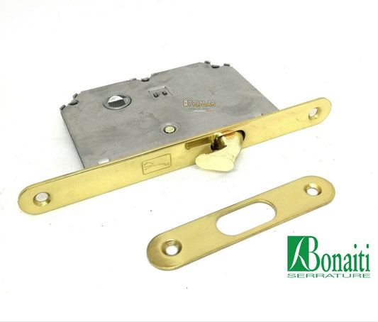 SERRATURA GANCIO BONAITI CON QUADRO OTTONE SERRATURA PORTA SCORREVOLE GIRAFFA