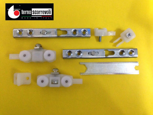PATTINI IN KIT PORTATA KG.30 STAFFA A SCOMPARSA "TERNO" PER PORTA SCORREVOLE