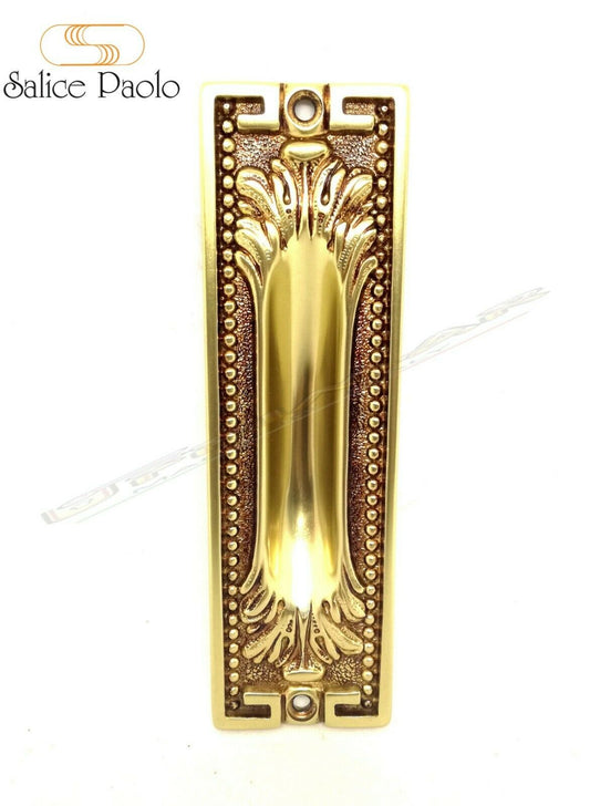 Maniglia incasso porte scorrevoli Salice 4297 Ottone Antico senza foro chiave