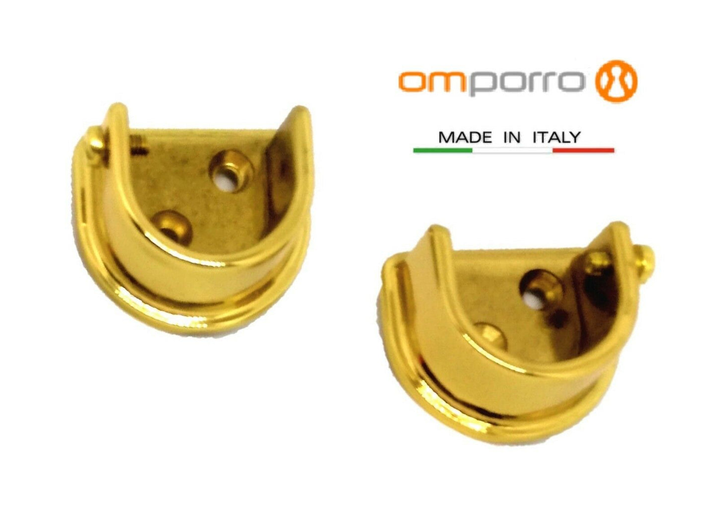 REGGITUBO LATERALE IN OTTONE SUPPORTO TUBO DA mm.25 CON VITE LATERALE Dx e Sx