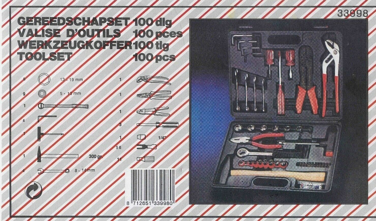 Valigetta con Utensili e accessori 100 pezzi per bricolage e fai da te