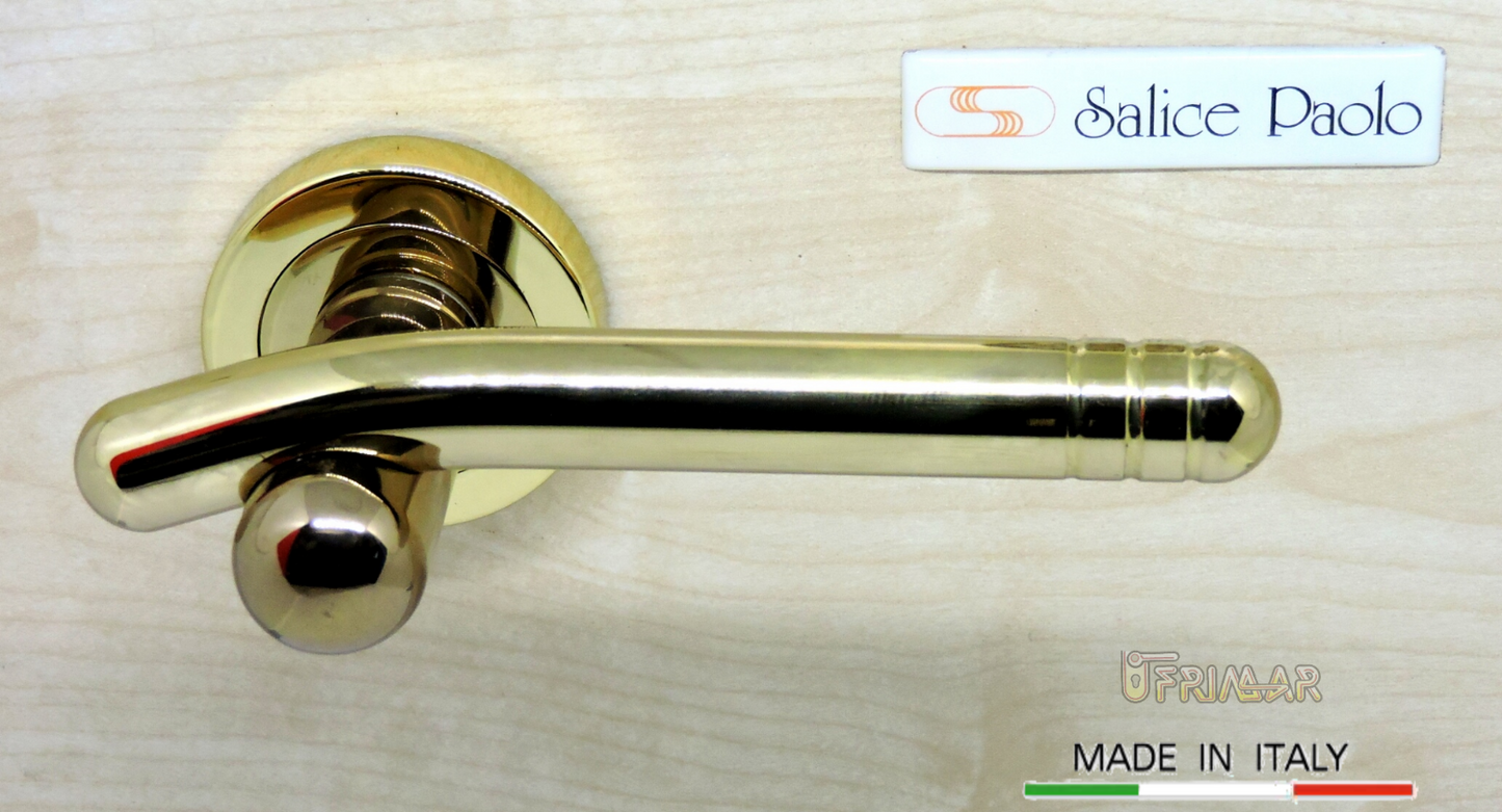 MANIGLIA PER PORTA SALICE PAOLO MIMOSA 4460 Ottone lucido design Carlo Marelli
