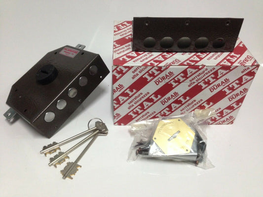 SERRATURA ITAL SERRATURE 1300E SOVRAPP. TRIPLICE DOPPIA MAPPA SENZA SCIVOLO DX