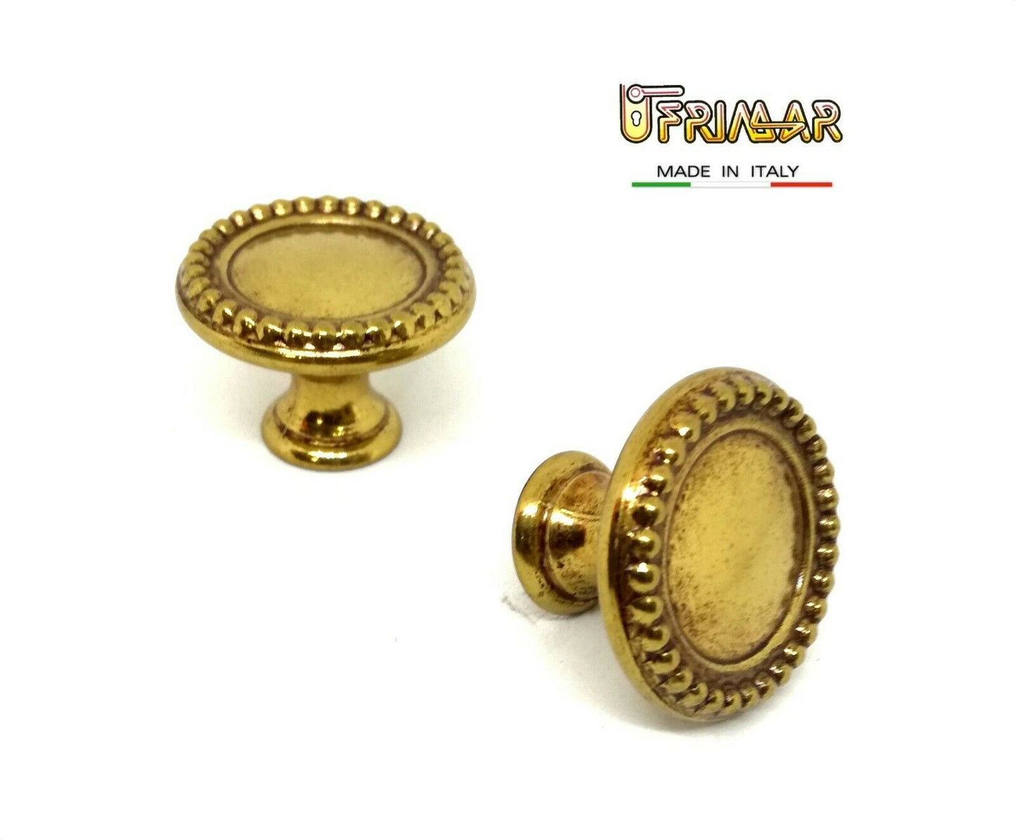 POMOLO PER MOBILI E ANTE ORO FRANCESE STILE CLASSICO D.mm.25 GIUSTI FIL. 4MA